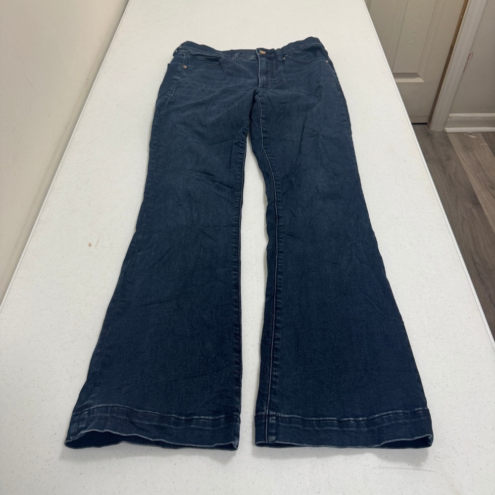 Express Mid Rise Bootcut Jeans Dark Wash Blue Denim Size 10R Regular 5788